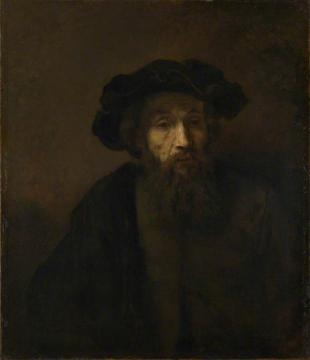Bearded Man with a Beret Artwork by Rembrandt van Rijn