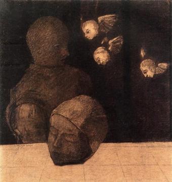 A Severed Head Artwork by Odilon Redon