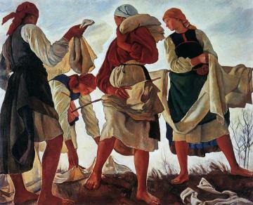 Bleaching Cloth Artwork by Zinaida Serebriakova