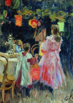 Lanterns in the Garden Artwork by Ivan Kulikov