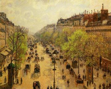 Boulevard Montmartre: Spring Artwork by Camille Pissarro