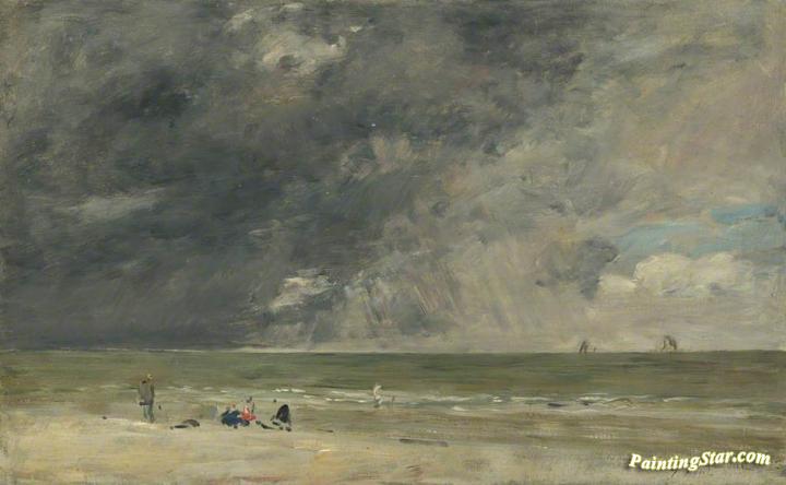 Beach at Trouville Artwork by Eugène-Louis Boudin