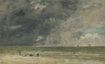 Beach at Trouville Artwork by Eugène-Louis Boudin