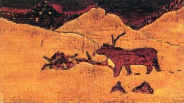 Bear Hunt I Artwork by Horace Pippin