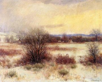 Indian Encampment In Winter Artwork by Joseph Henry Sharp