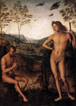 Apollo and Marsyas Artwork by Pietro Perugino