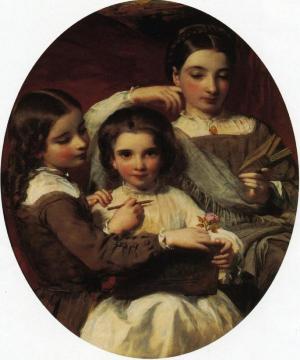 Portrait Of The Russell Sisters Artwork by James Sant