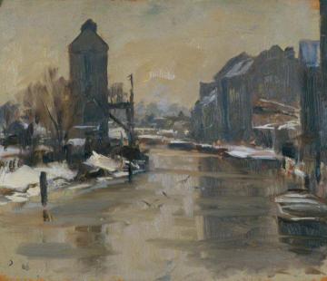 The Frozen River, Norwich Artwork by Edward Brian Seago