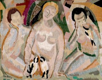 Bathers with Birds Artwork by Alice Bailly
