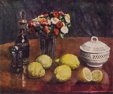 Lemons and Helichrysum Artwork by Ilya Mashkov