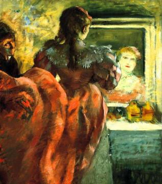Actress before the Mirror in her Dressing Room Artwork by Edgar Degas