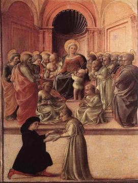 Madonna and Child with Saints and a Worshipper Artwork by Fra Filippo Lippi