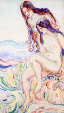 Bathers Artwork by Donna Schuster