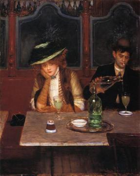 Absinthe Drinkers Artwork by Jean Georges Beraud
