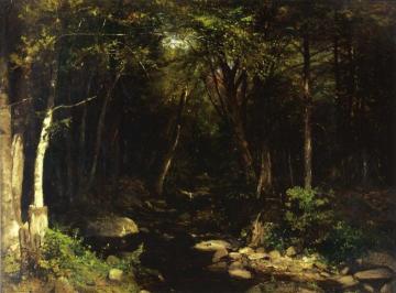 Woodland Stream Artwork by Alexander Helwig Wyant
