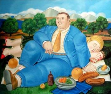 Picnic Artwork by Fernando Botero