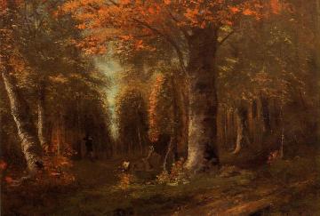 The Forest in Autumn Artwork by Gustave Courbet