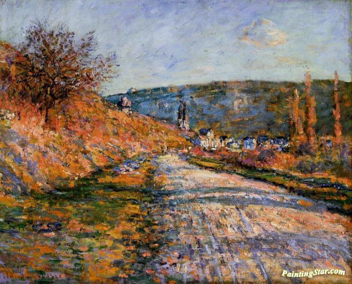 The Road to Vetheuil Artwork by Claude Oscar Monet