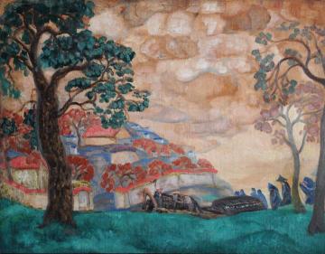 The Funeral Artwork by Boris Grigoriev