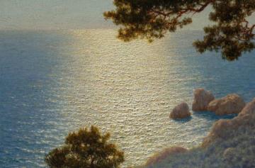 Sur La Corniche (Cote d'Azur) Detail Artwork by Ivan Fedorovich Choultse
