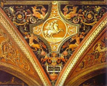Detail Of The Ceiling Artwork by Pietro Perugino