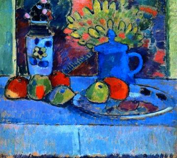 Still Life With Flowers And Fruit Artwork by Alexej Jawlensky