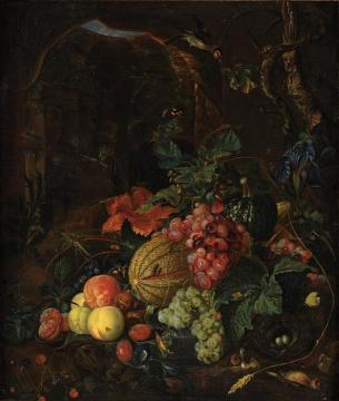 Fruit still life Artwork by Abraham Mignon