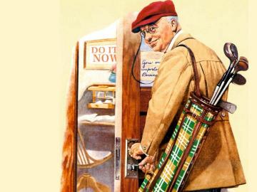 Golf Artwork by Norman Rockwell