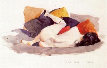 Reclining Nude Artwork by Edward Hopper