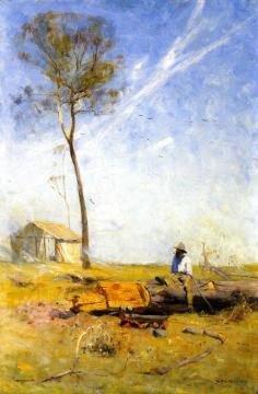 The Selector's Hut Artwork by Sir Arthur Streeton