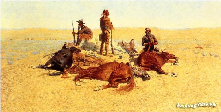 The Last Lull in the Fight Artwork by Frederic Remington