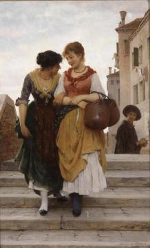 Confidences Artwork by Eugen Von Blaas