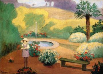 Girl near the Fountain Artwork by Henri Lebasque