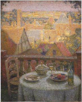 Table on the Terrace Artwork by Henri Le Sidaner
