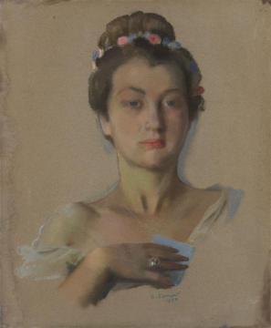 Portrait of Alexandra Levchenko Artwork by Konstantin Somov