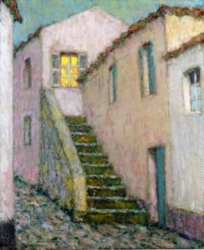 Staircase Artwork by Henri Le Sidaner