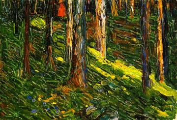 Forest Landscape With Red Figure Artwork by Wassily Kandinsky