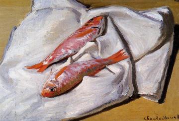 Still Life: Red Mullets Artwork by Claude Oscar Monet