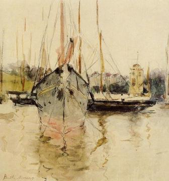 Boats -  Entry to the Medina in the Isle of Wight Artwork by Berthe Morisot