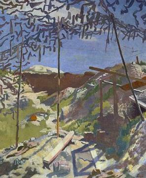 A German Gunners Shelter, Warlencourt Artwork by Sir William Orpen