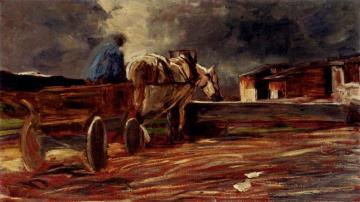 Taking a Drink Artwork by Giovanni Segantini