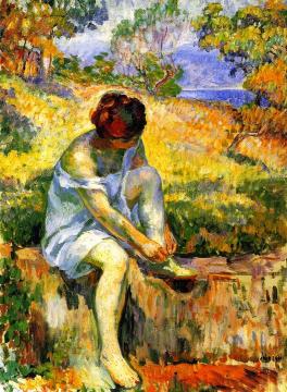 Before Bathing Artwork by Henri Lebasque