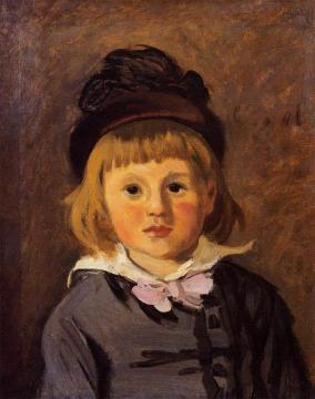 Portrait of Jean Monet Wearing a Hat with a Pompom Artwork by Claude Oscar Monet