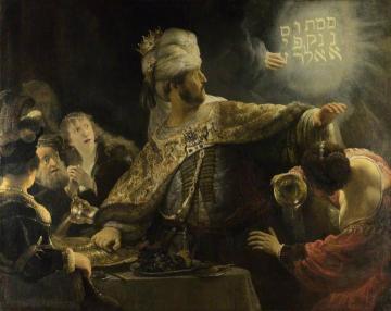 Belshazzar's Feast Artwork by Rembrandt van Rijn