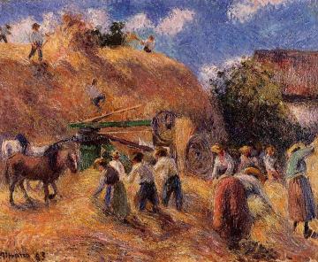 Harvest Artwork by Camille Pissarro