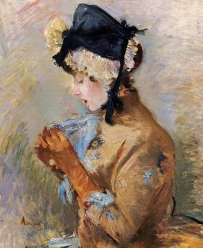 Woman Wearing Gloves Artwork by Berthe Morisot