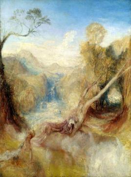 The Death of Actaeon, with a Distant View of Montjovet, Val d'Aosta Artwork by Joseph Mallord William Turner