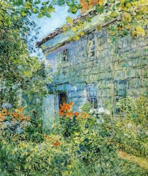 Old House and Garden, East Hampton Artwork by Frederick Childe Hassam