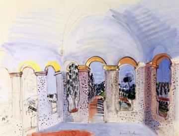 The Terrace with Arches at Vallauris Artwork by Raoul Dufy