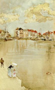 Note In Gold And Silver - Dordrecht Artwork by James Abbott McNeill Whistler